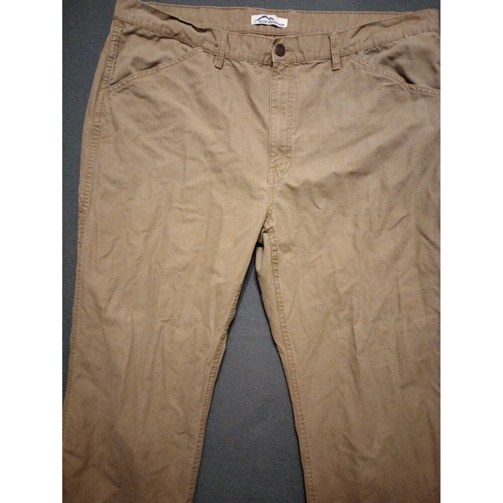 Blue Mountain Carpenter Pants 44x32 Green Canvas Workwear Utility Distressed